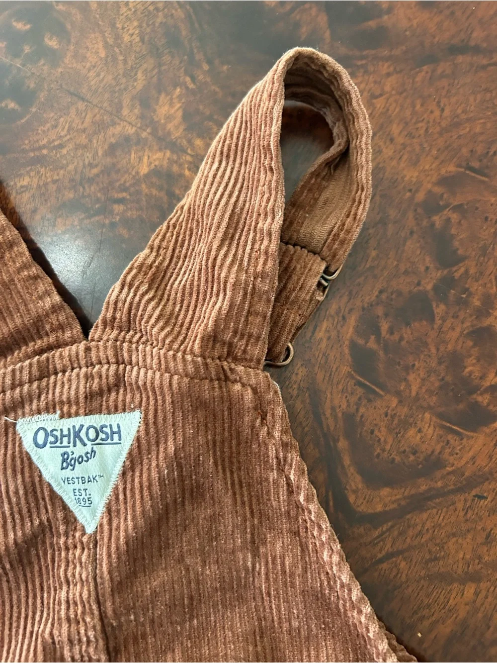 NWT Oshkosh B’gosh Girls Jumper Overall Dress Brown Corduroy Cottage Core 4T